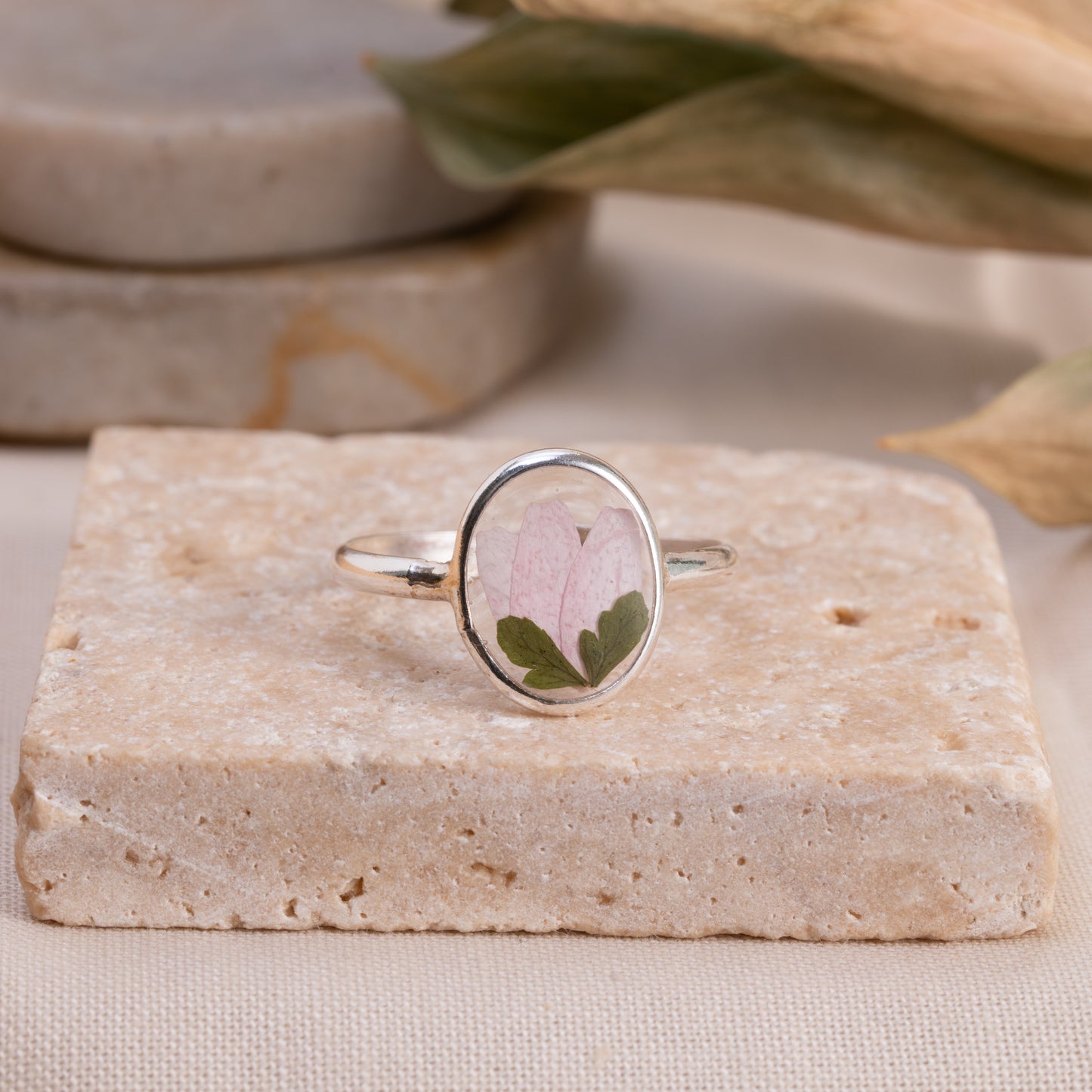 Flower Ring - Pressed Flowers In Resin