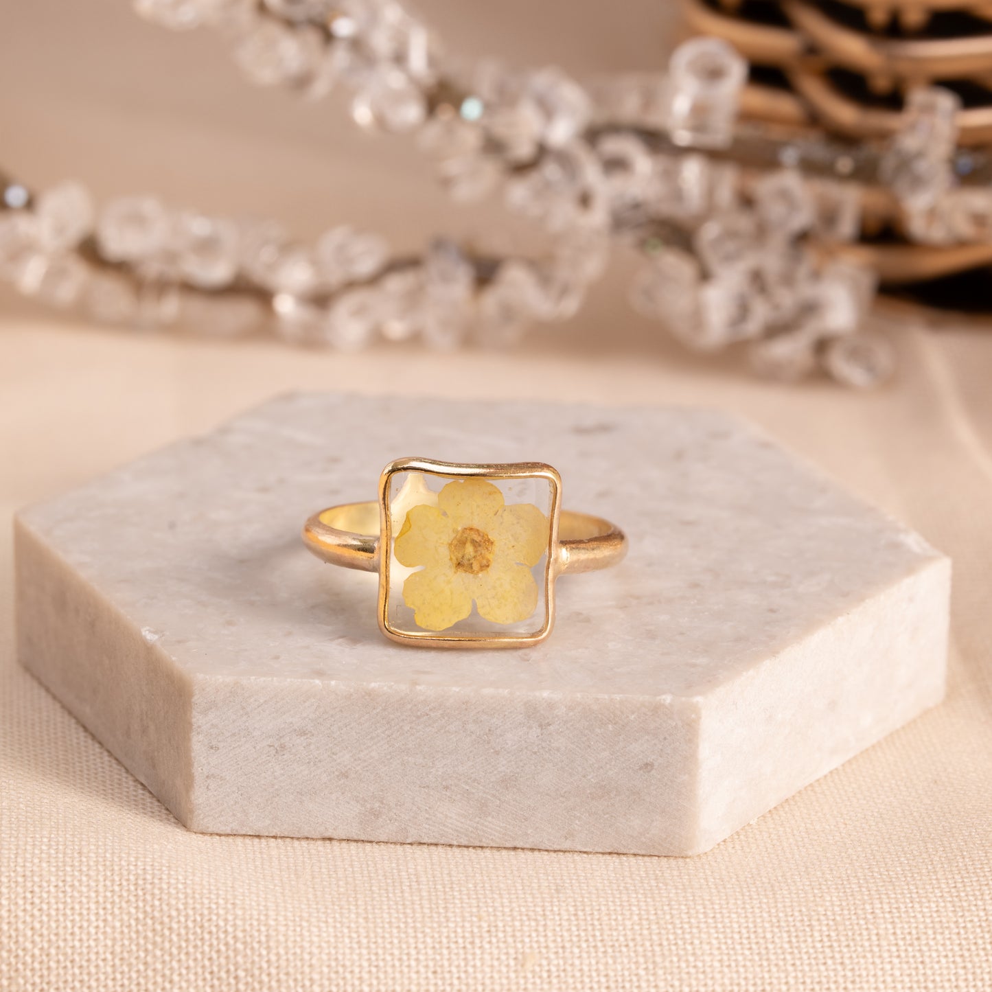 Handmade Gold-Filled Flower Ring – Nature-Inspired Jewelry Gift