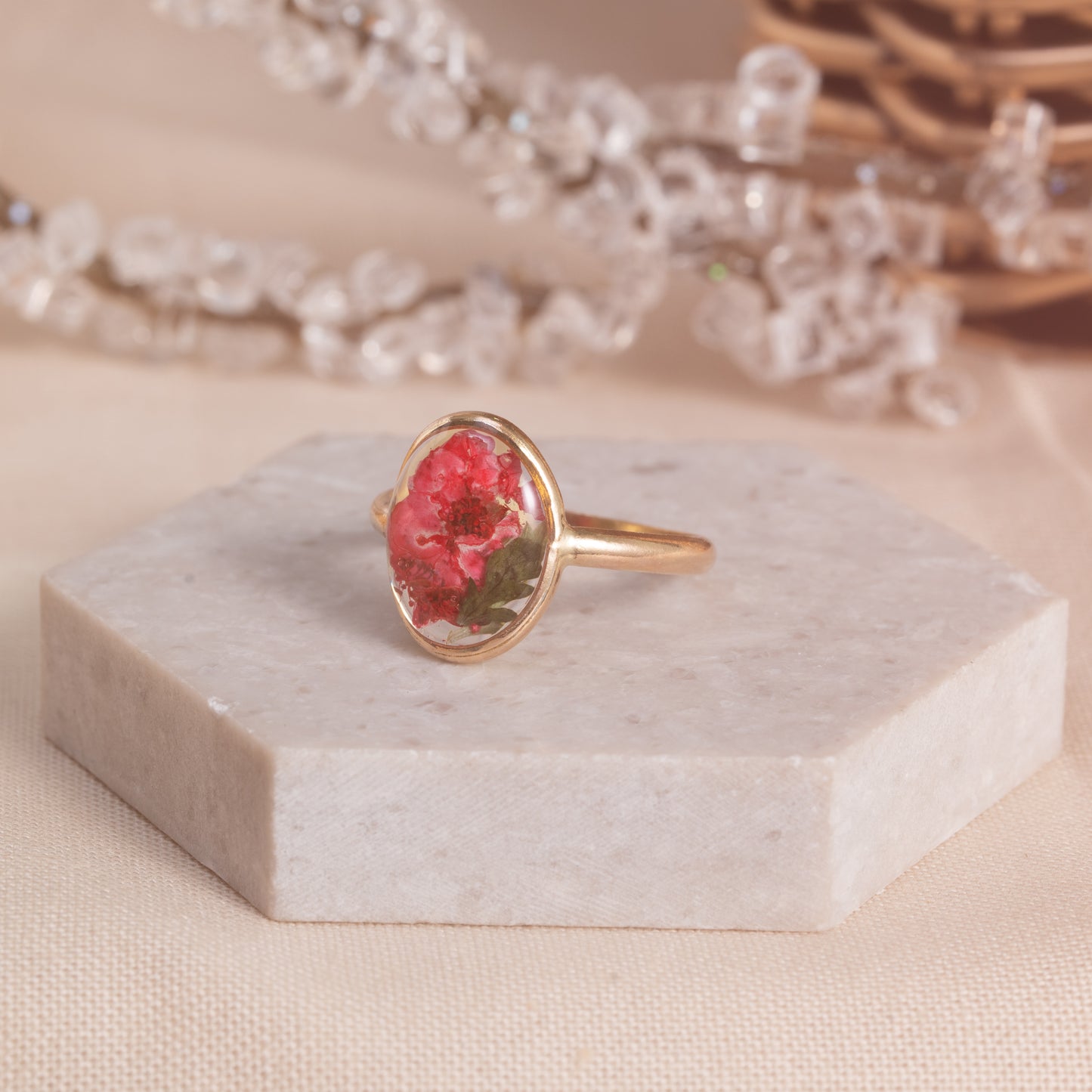 Floral Gold-Filled Ring – Handmade Gift for Her