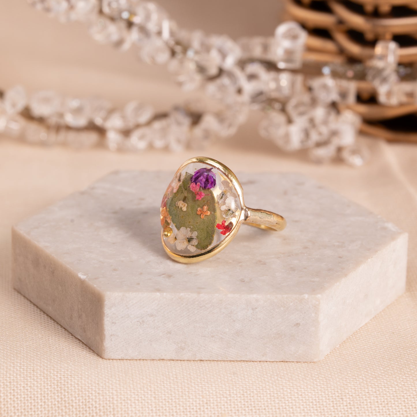 Gold-Filled Floral Rings – Handmade Botanical Jewelry