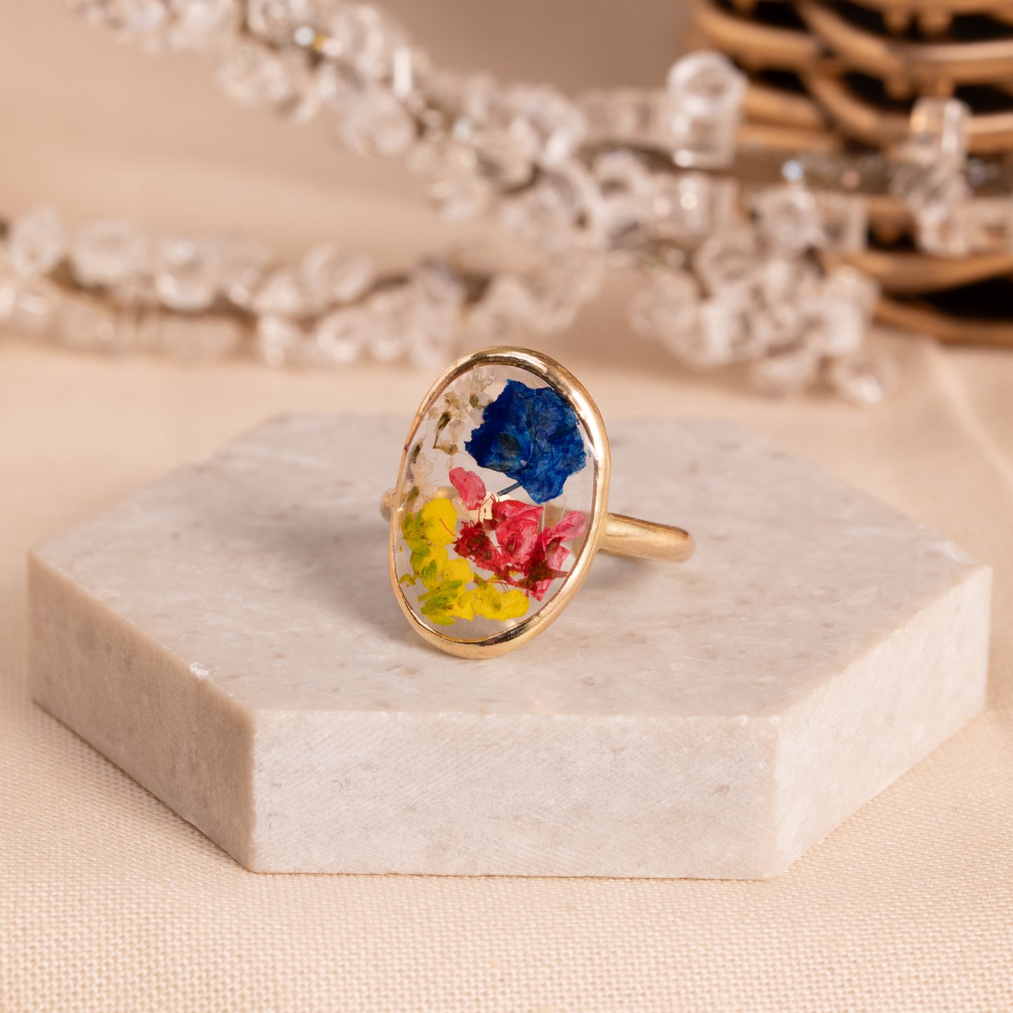 Delicate Gold-Filled Floral Ring – Artisan Handmade Jewelry