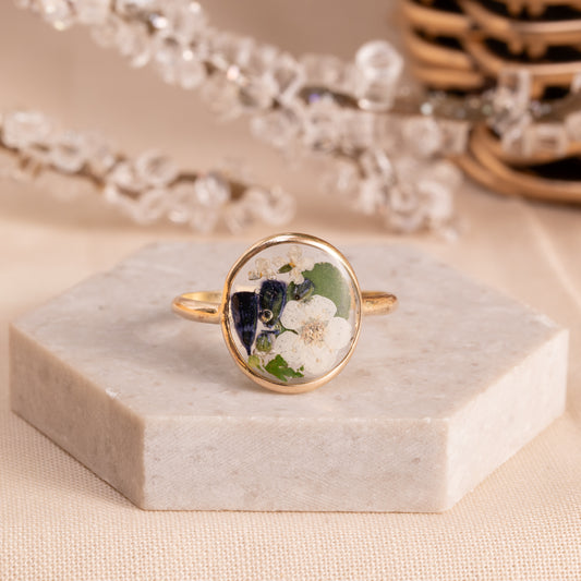 Real Flower Jewelry – Handcrafted Gold-Filled Ring