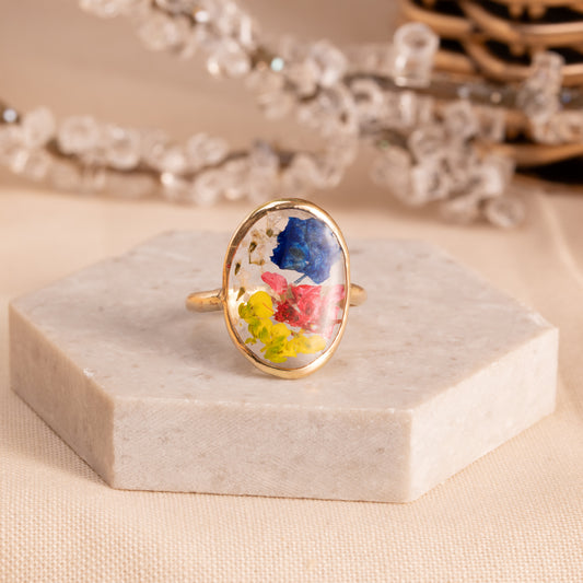 Delicate Gold-Filled Floral Ring – Artisan Handmade Jewelry