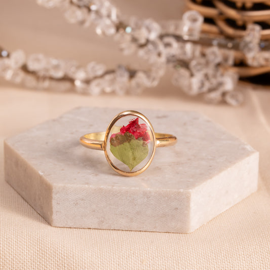 Handcrafted Gold-Filled Botanical Ring – One-of-a-Kind Jewelry