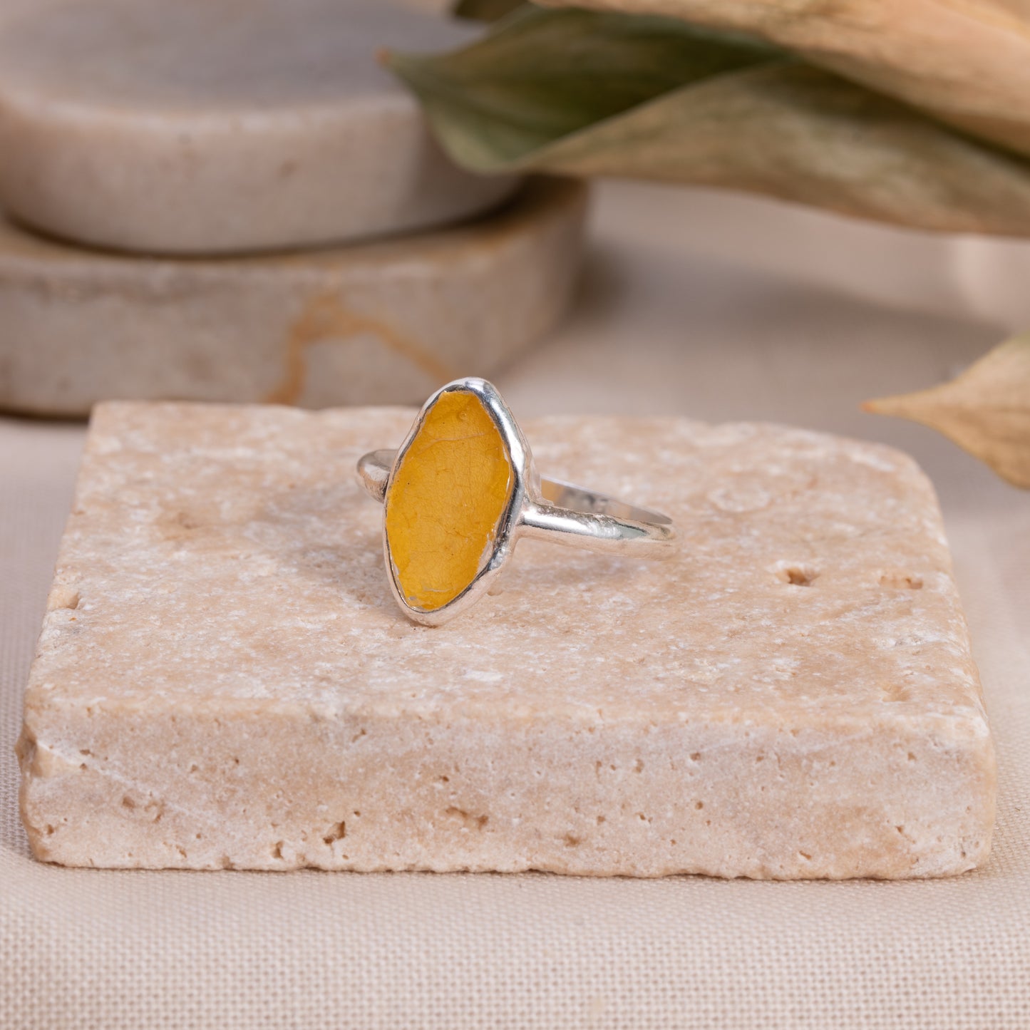 Fall Leaf Charm – Handcrafted Ring