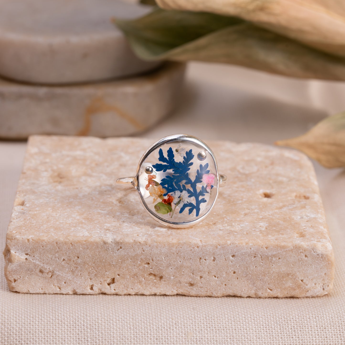 Floral Garden Silver Ring