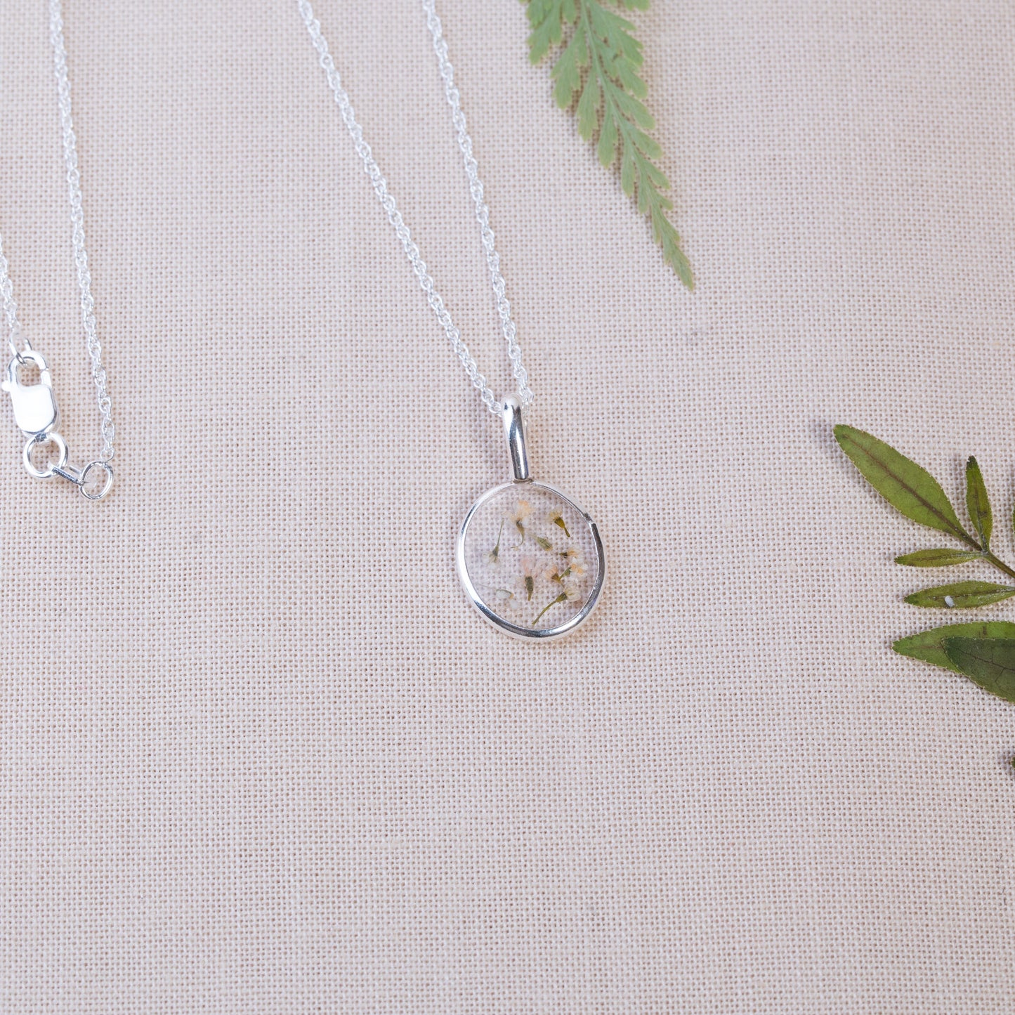 Handcrafted Sterling Silver Necklace with Floral Accents